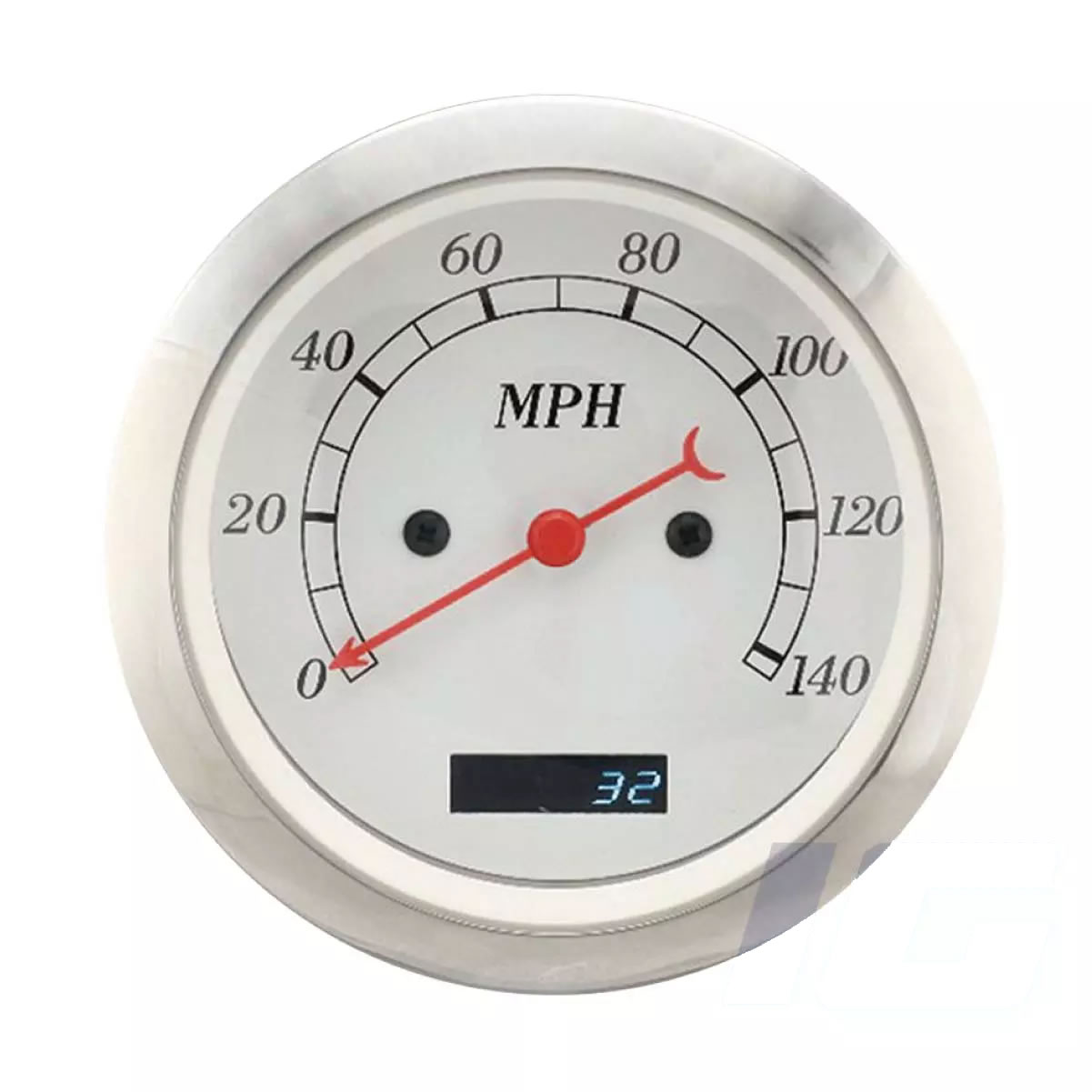 White Face Red Needle - Electrical Speedometer For Vintage Car